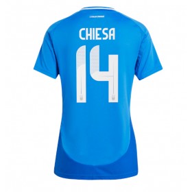 Italien Federico Chiesa #14 Hemmakläder Dam EM 2024 Kortärmad